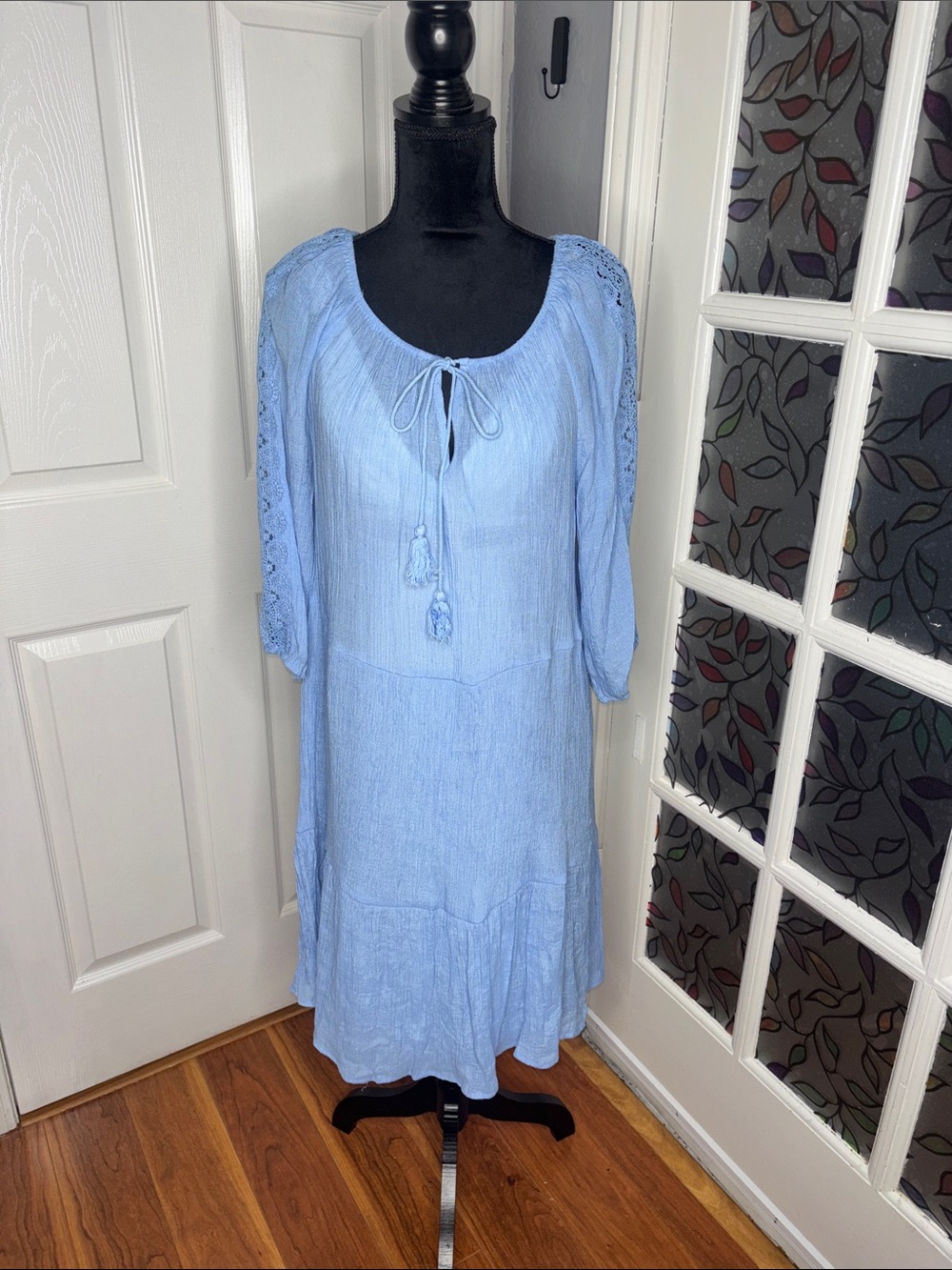 Mlle Gabrielle Light Blue Peasant Tunic